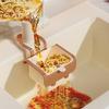 Hanging Faucet Mounted Sink Strainer Basket Auto Dump Technology for Hand Release Waste Disposal Ideal for Small Kitchens and Apartments