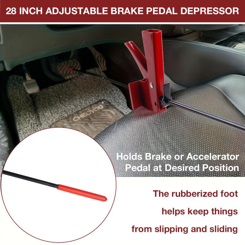 28-Inch Car Brake Pedal Depressor Tool, Adjustable Pedal Fixing Tool,  Prevent Vehicle Slipping, For Car Testing/Car Maintenance