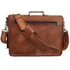 Leather Brown Messenger Vintage Laptop Shoulder Briefcase Men's