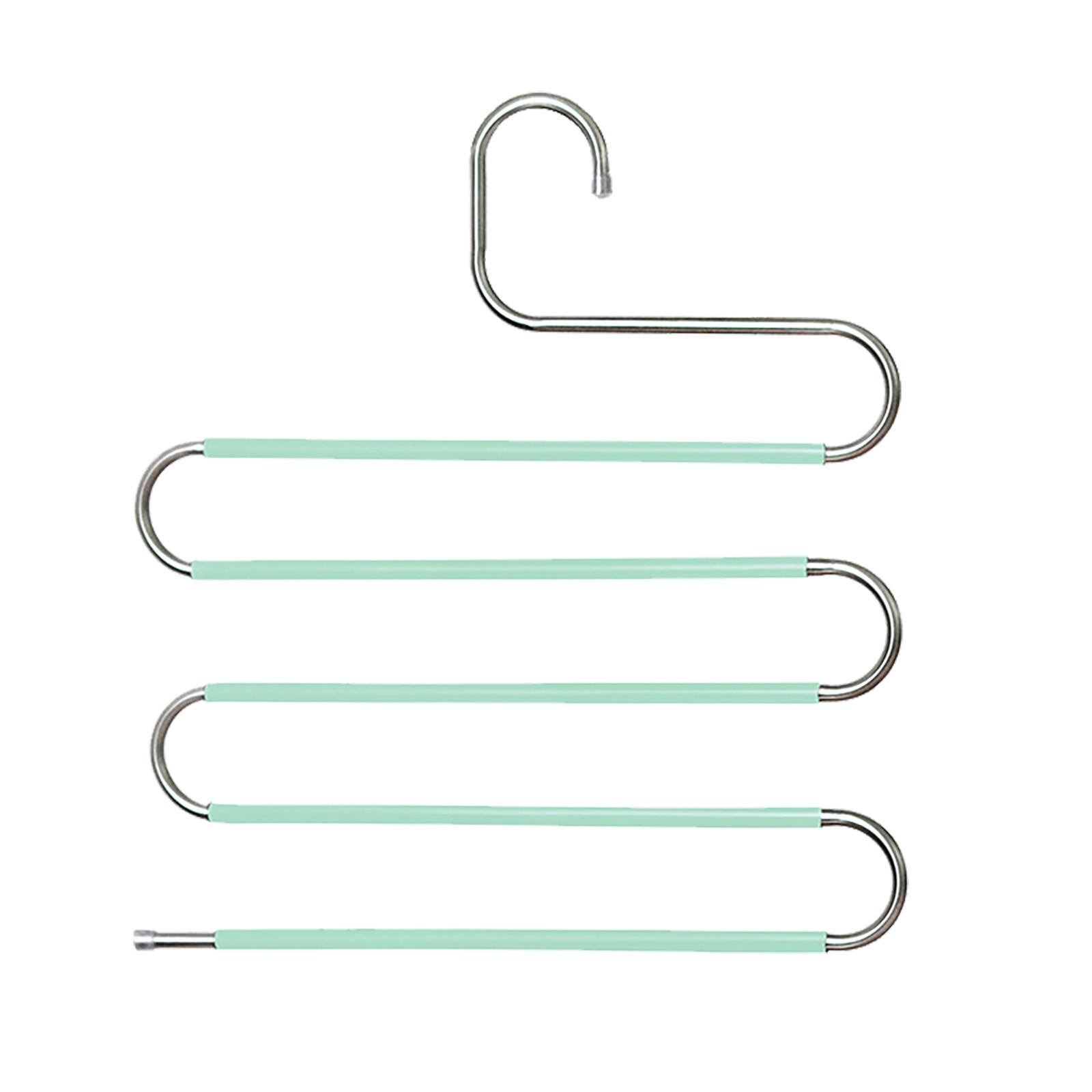 

Вешалки для брюк, 5 шт., нескользящие компактные вешалки из нержавеющей стали, вешалки для одежды, органайзер для брюк, джинсов, шарф One Size зелёный