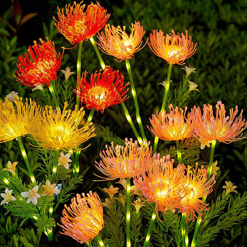 Solar Powered Shore Flower Ground Plug-In Lamp, Outdoor Waterproof, Beautiful Flower Decoration, Courtyard Lawn Decoration