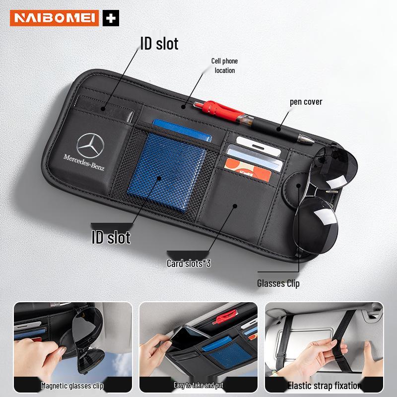 Mercedes-Benz Glasses Clip & Sun Visor Storage for E, C, A, S-Class & GLA/GLB/GLC