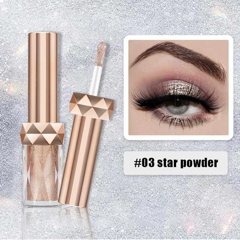 Pearlescent Eye Shadow Liquid Waterproof Non-fading Long-lasting Makeup Sparkling Diamond High-gloss Eye Shadow Liquid