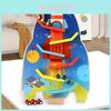 Wooden Rocket Track Toy With Inertia Mechanism For Kids Educational Play