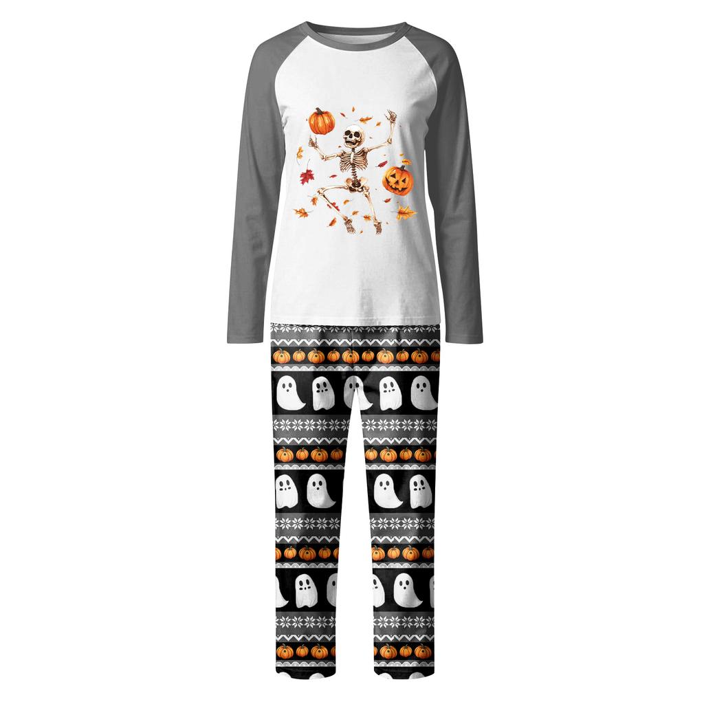 Halloween Tag Drucke Familie Passend Langarm Tops+Hosen Set Familie Passende Sets