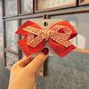 Korean Style Bow Hair Clip for Kids – Big Fabric Knot Hairpin & Leaf Ribbon Accessory