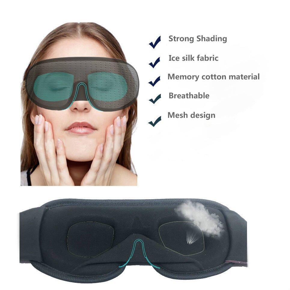 Blindfold Breathable Mesh Sleep Mask Eyepatch 3D Sleeping Mask Blockout Light Sleeping Aid Eye Mask for Travel Eyeshade Night