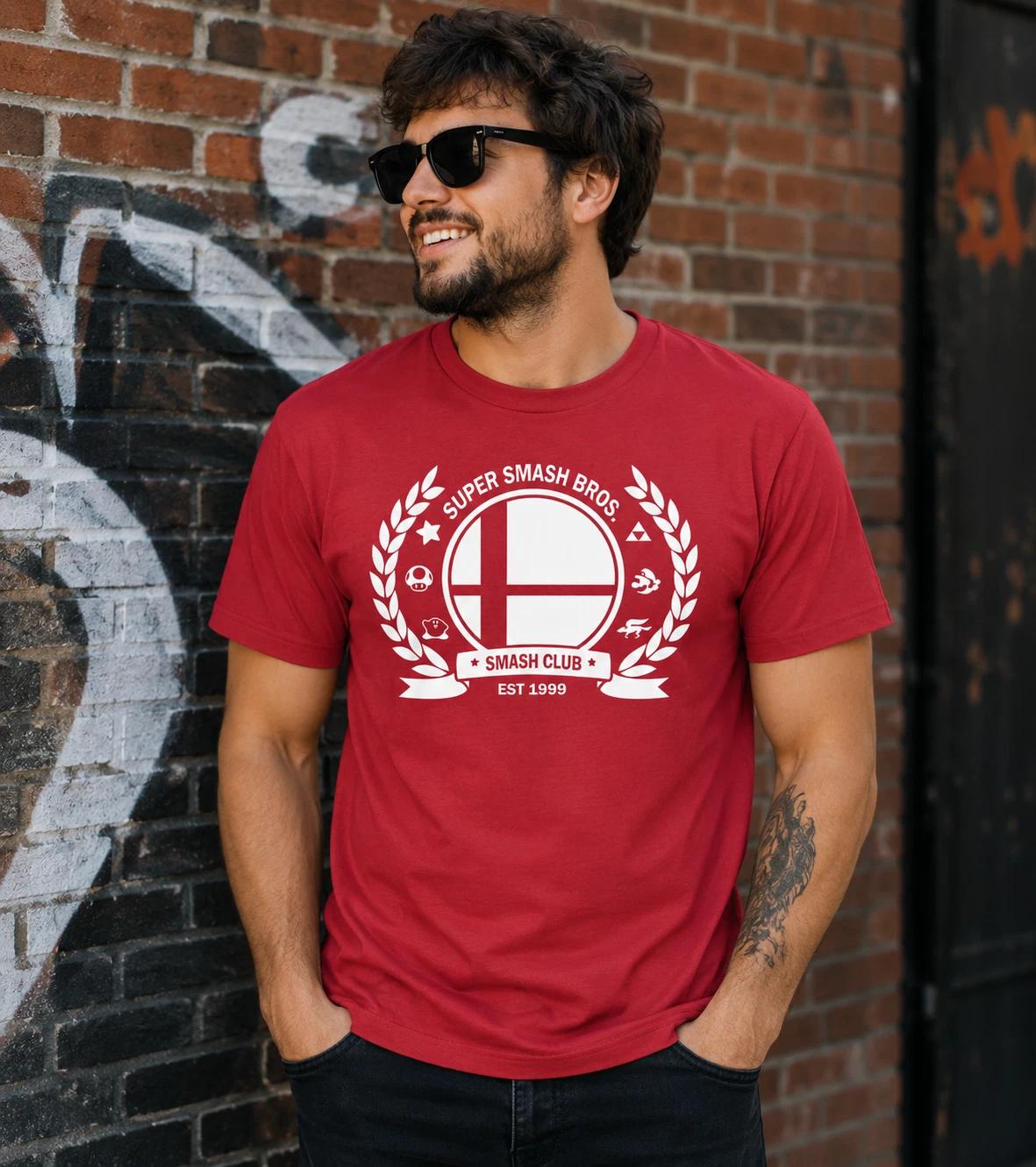 Super Smash Bros T-Shirt Smash Club Nintendo Gaming Graphic Tee Unisex XXXXL