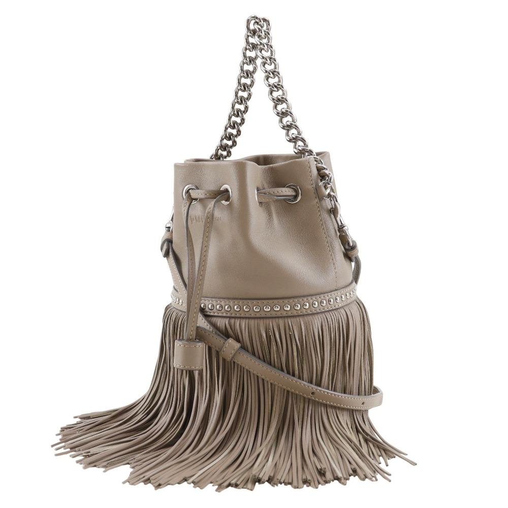 J&M Davidson Fringe Carnival Studs Handbag LMNC 1XX SCNP 951S 2WAYShoulder Gurege Leather Women Used