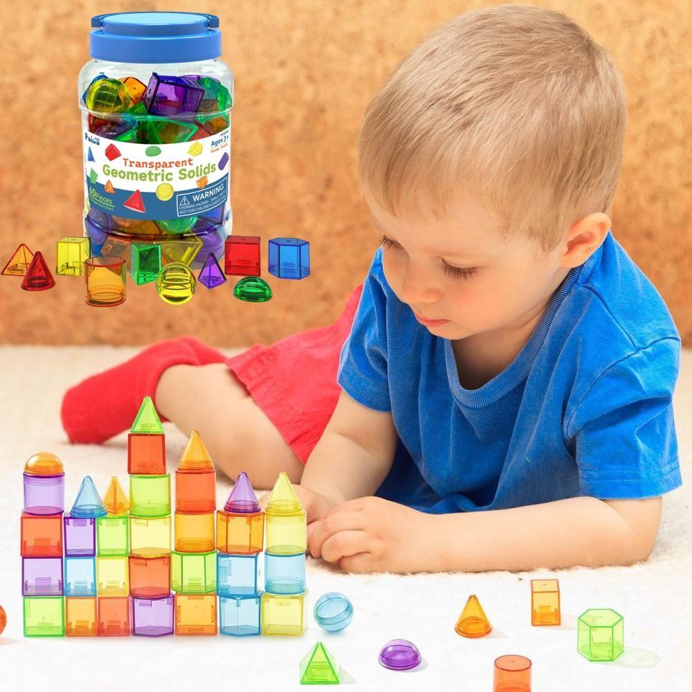 Translucent Kid Montessori Toy 3D Sensory Learning Toy Montessori Table Toys  Home Playroom