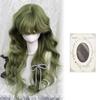 Long Wavy Cosplay Green Wig for Women Heat Resistant Ponytail Lolita Synthetic Halloween Anime Wigs Natural Hair Party
