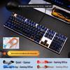 Dareu EK815 Mechanical Keyboard – 108-Key Alloy, Black, Blue, Red, Brown Switches, Wired for E-sports, Gaming, and Office Use.
