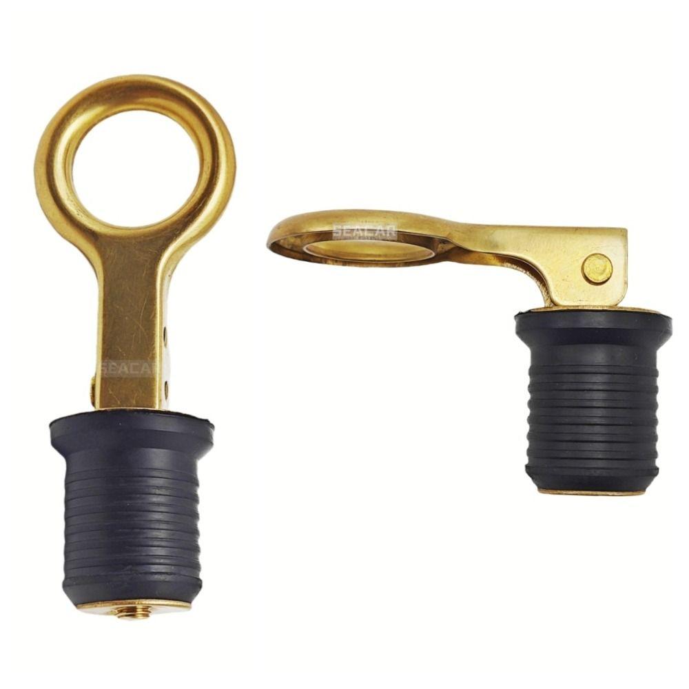 Rubber Plug Marine Boat Drain Plug Sturdy Boat Accessories Brass Handle Drain Plug  Yachts
