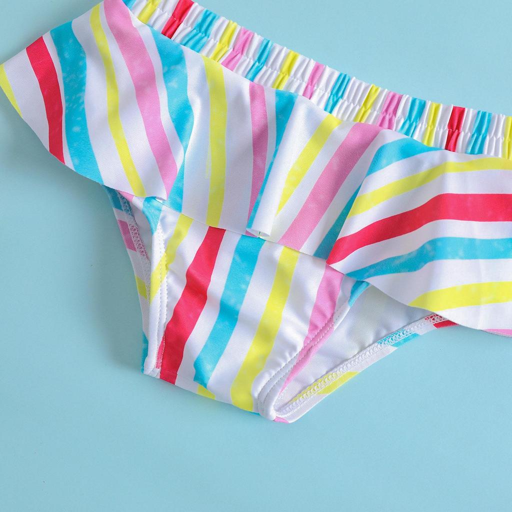 Girls' Striped Bikini Set