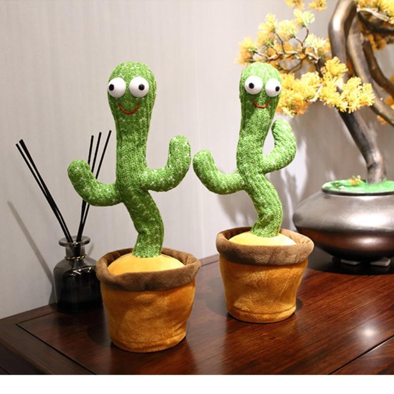 New Dancing Cactus Plush Electric Toy Can Sing and Repeat Imitation Learning To Talk Dancing Cactus