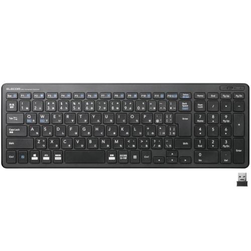 ELECOM Wireless Keyboard Compact with Numeric Keypad Pantograph Type Thin Black TK-FDP099TBK/EC