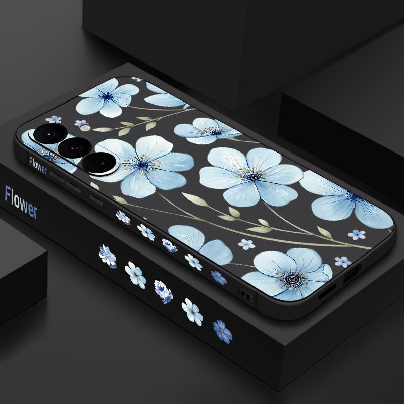 

Роскошный чехол-шнурок с цветочным принтом для Samsung Galaxy A55 A54 A56 5G A35 A25 A15 A14 A34 A52 A17 S21 FE S22 S23 S25 S24 Ultra Capa Samsung Galaxy S25 Ultra чёрный