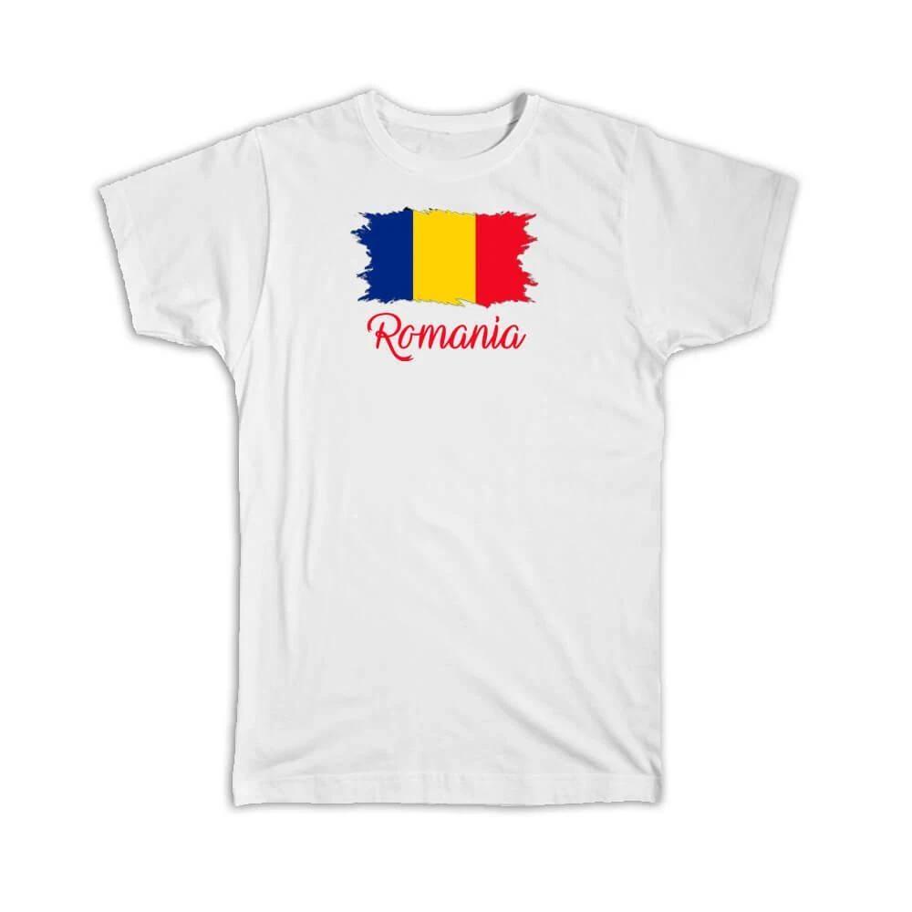 Gift T-Shirt : Romania Flag Romanian Country Expat L