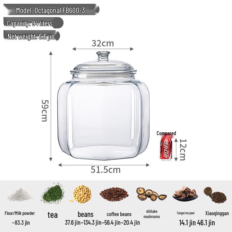 PC Anti-Shatter Octagonal Storage Container