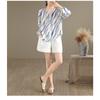 DIMANAF 2026 Women Plus Size New Summer Blouse Shirt Thin Casual Loose Lady Tops Tees Print Shirts