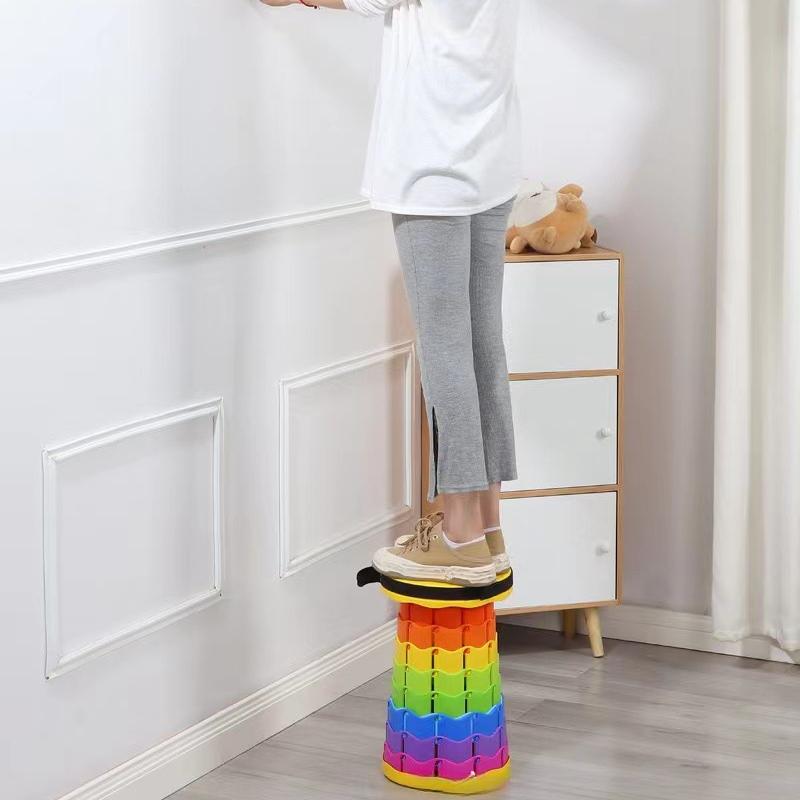 Outdoor Travel Portable Folding Stool Camping Fishing Chair Portable Picnic Fishing Stool Folding and Retractable Stool