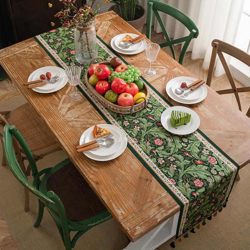 American Retro Light Luxury Table Runner – Elegant Dining & Coffee Table Cloth