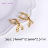 Trendy Brass Metal Inlaid Zircon U Earring Clasp Findings Earring Hook With Clamp Pinch Clip Bails,Premium Luxury Accessories