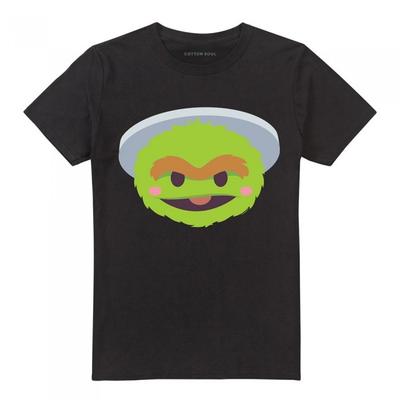 Sesame Street Unisex Adult Oscar The Grouch Kawaii Face T-Shirt