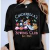 Cinderella Sewing Club Womens Tshirt Four Seasons Unisexs and Womens Pure Cotton Casual Fashion Clothing