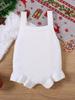 Children's Christmas Embroidered Suspender Romper