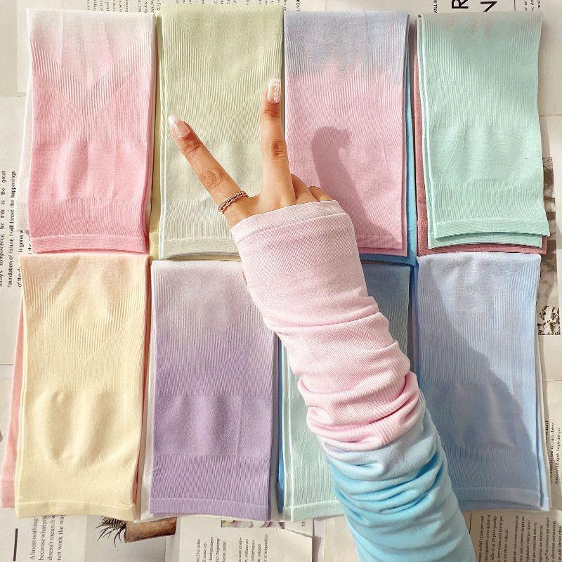 Unisex Summer Gradient Ice Silk UV Protection Cycling Sleeves