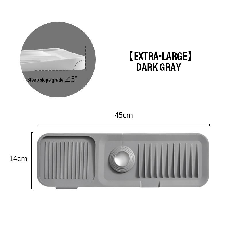 Kitchen Silicone Faucet Mat Faucet Water Catcher Mat Sink Splash Pad Household Countertop Protector Bathroom Splash Guard 1PC
