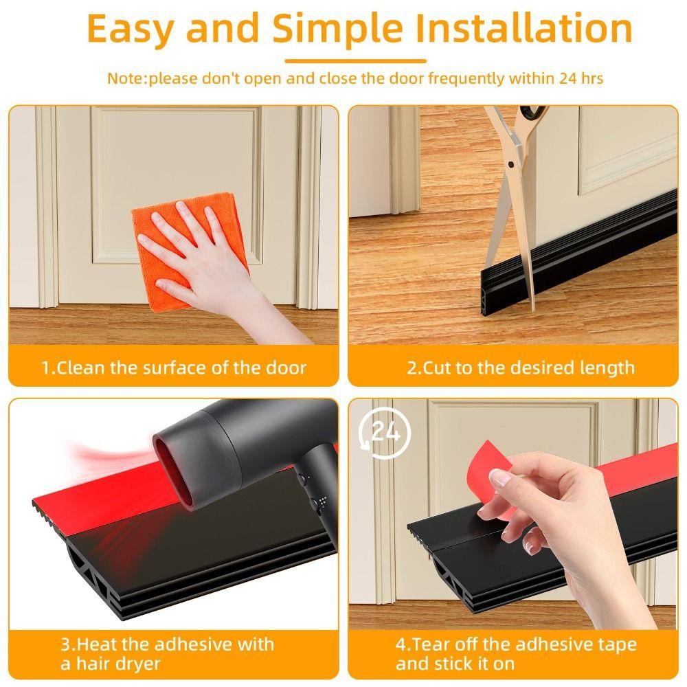 Noise Reduction Weather Stripping Insect Prevention Door Bottom Sealing Strip Blocker  Dorm