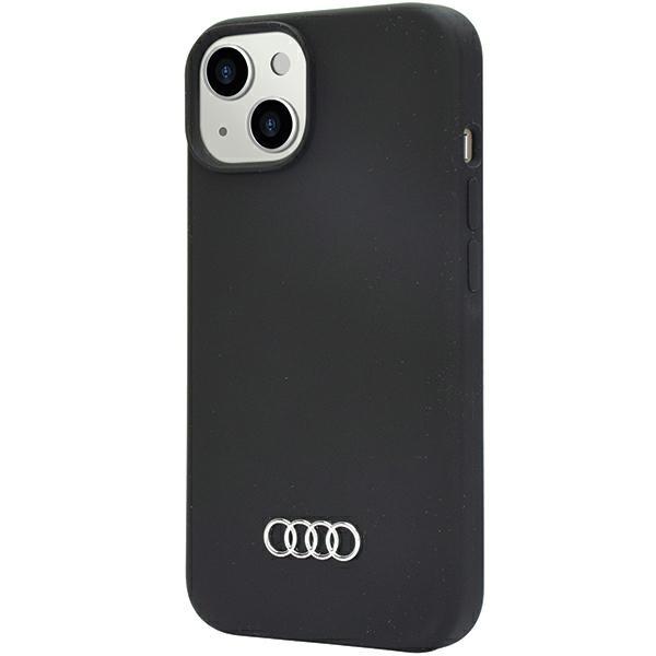 Audi Silikonhülle iPhone 14 / 15 / 13 6.1 Schwarz/Black Hardcase Au-Lsrip14-Q3/D1-Bk