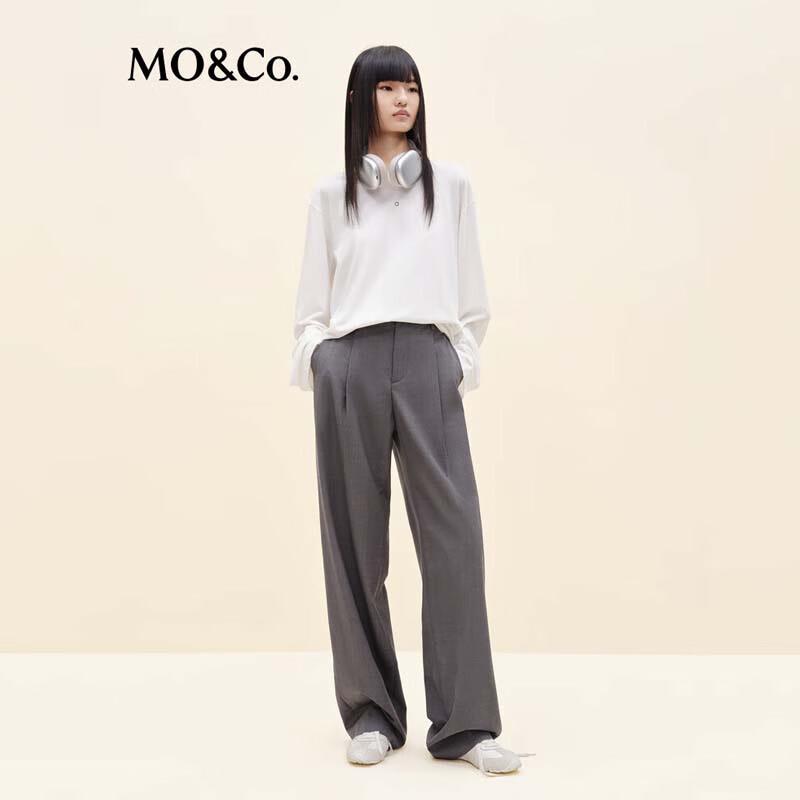 MO&Co. Women's High-Waist Wide-Leg Trousers MBE3PAT006