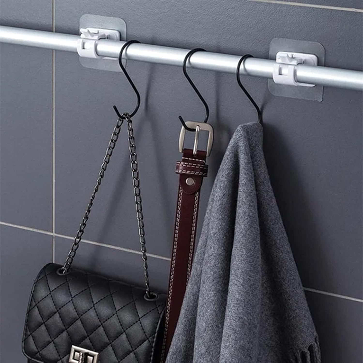 

Регулируемый держатель для карниза без гвоздей, Держатель для карниза Lokinsetin, Держатель для карниза без гвоздей, Регулируемые держатели для карниза без гвоздей, Клейкий