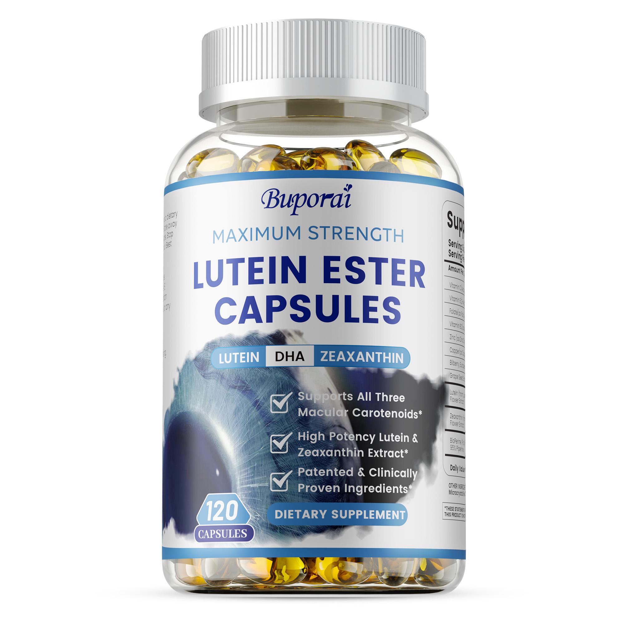 High-concentration lutein ester capsules, containing lutein and zeaxanthin, nutritional supplement, suitable for adults. 120*1