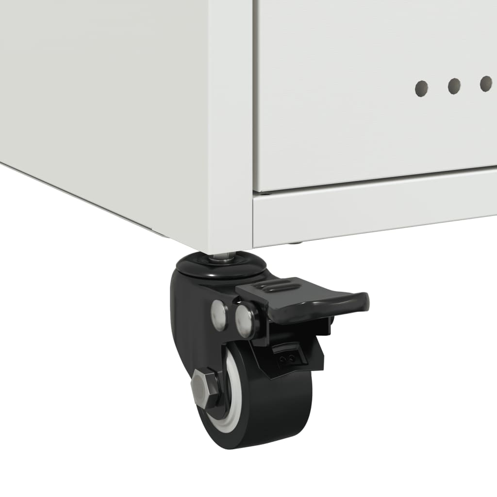 Nightstand White 36 x 39 x 43.5 cm Steel