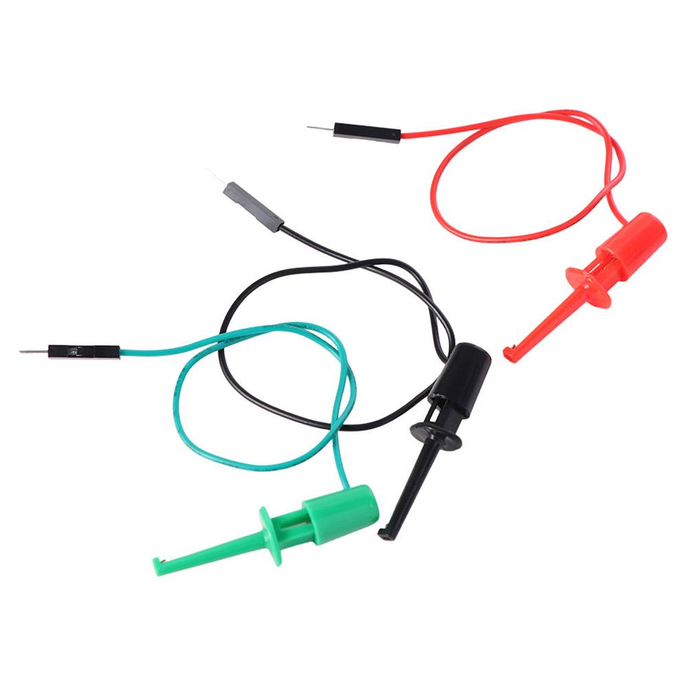 3pcs/set Male Head  Line Electrical Hook Test Clip Easy To Use Secure Electrical Test Work Hook Precision Metal