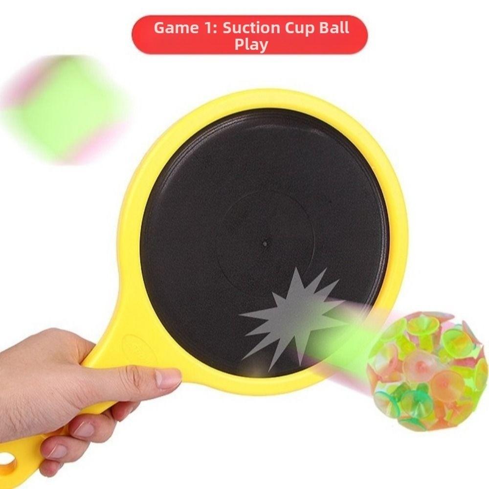 Tennis Style Suction Cup Ball Fun Design Throwing Toy Ball Toss and Catch Ball Set  Park Games