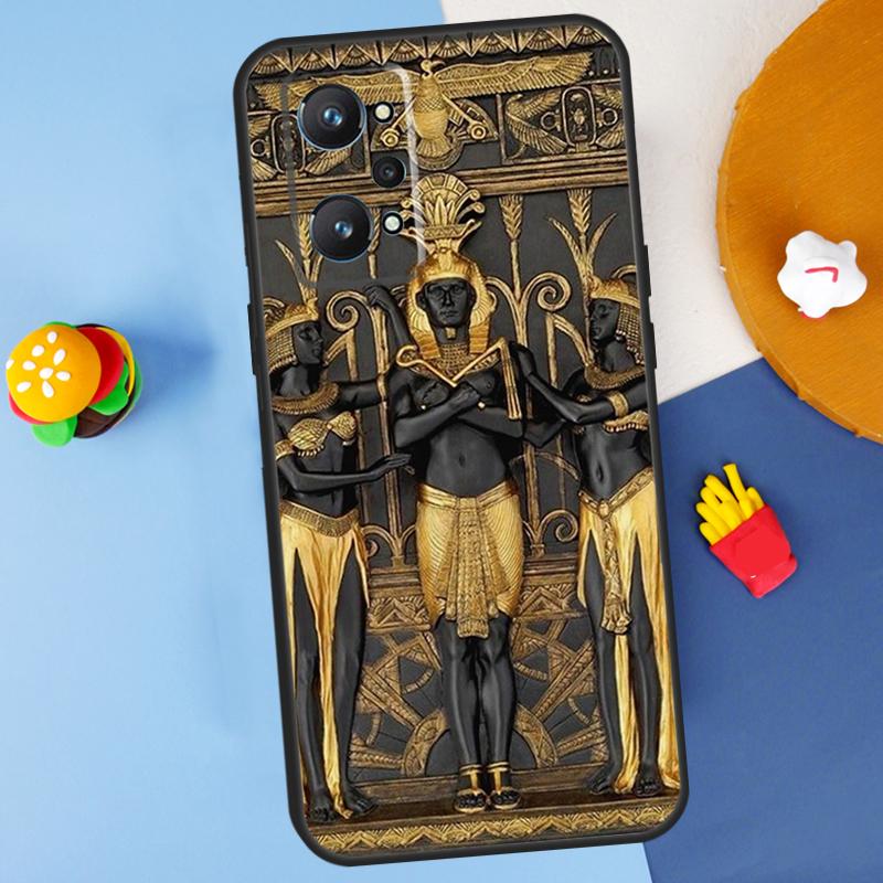 Egypt Pharaoh Mural For Realme GT 6 6T 5 GT7 Pro C61 C75 C55 C51 C21Y C25S C67 C53 13 12 10 11 14 Pro Plus Case