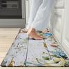 1Pcs Anti Fatigue Kitchen Rugs, rabbit Print Waterproof Non-Slip Thick Cushioned Kitchen Mat Heavy Duty Comfort Standing Mat for Kitchen