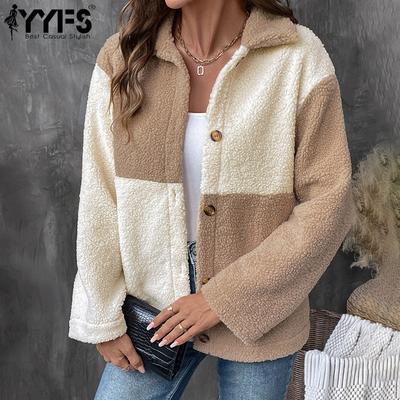 Women's Fashion Casual Fall Winter Long Sleeve POLO Neck Coats(women’s)