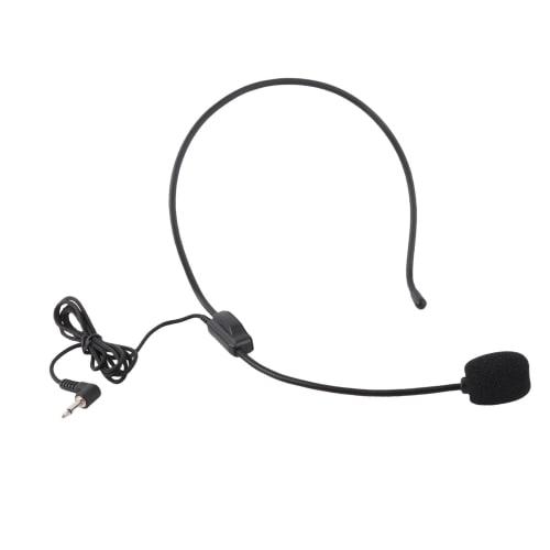 Vbestlife Head-Mounted Microphone, Mini 3.5mm Wired Condenser Microphone with Unidirectional Microphone Core for Voice Amplifier Speakers, Stage Perfo