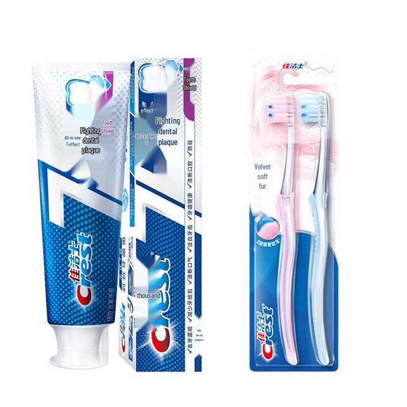 

Crest All-in-One 7-Effect Anti-Plaque Toothpaste & Velvet Gum Care Toothbrush Set