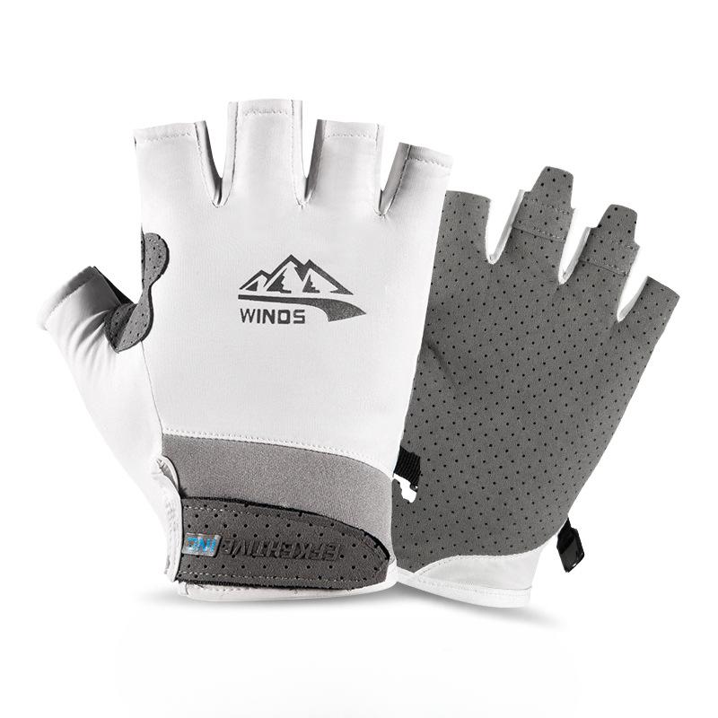 Fitness Exercise Half-finger Gloves for Men and Women Frisbee Summer Ice Silk Sun Protection Driving Outdoor Thin Breathable Gloves