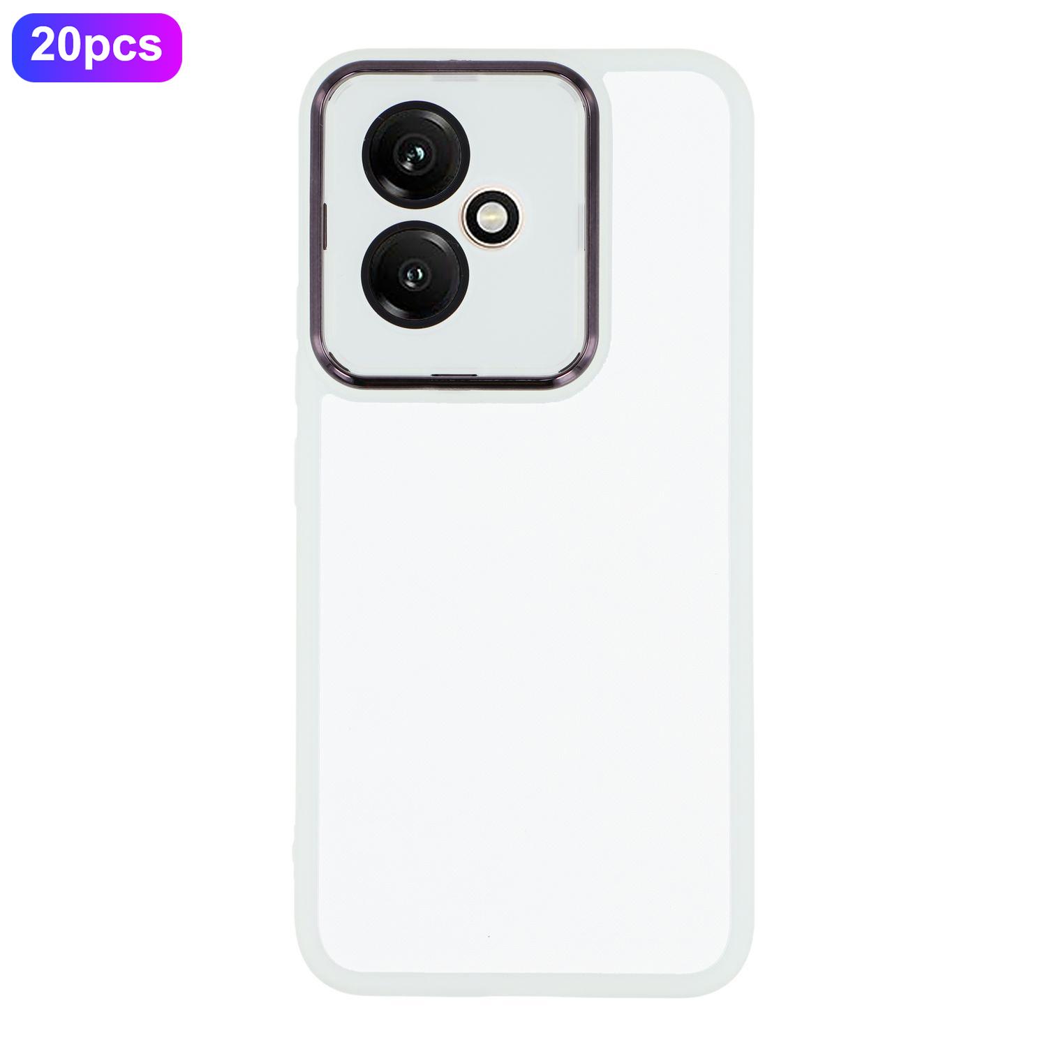 

Оптовая закупка 20 шт. для Honor 400 5G (Глобальный) Чехол Гальванизированная Рамка Камеры ТПУ Чехол для Телефона Точные Вырезы Transparent White