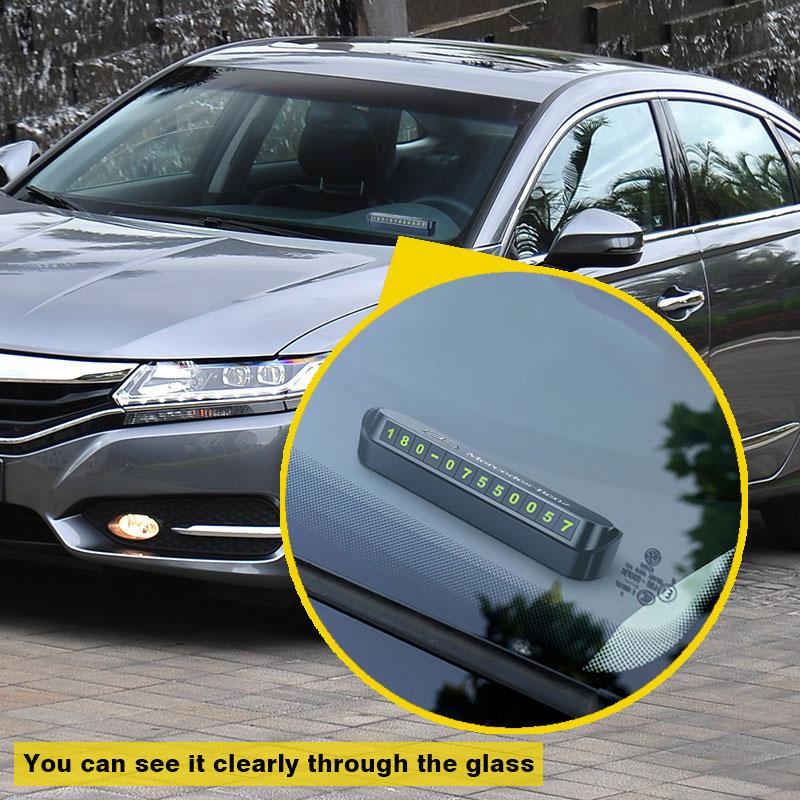 1Pcs Car Temporary Parking Card Phone Number Card Plate Sticker Mercedes Benz AMG C E S GLE CLC Class W204 W203 W205 W124 W221 W213 W212
