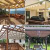 Width 2m Rainproof And HDPE Wave Telescopic Sail Garden Retractable Awning Sun Shade Screen Balconoy Shed With 15mm Steel Pipe