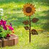 Garden Decor for Outside, Stake Spring Decor, Metal Flower Yard Art Outdoor Lawn Patio